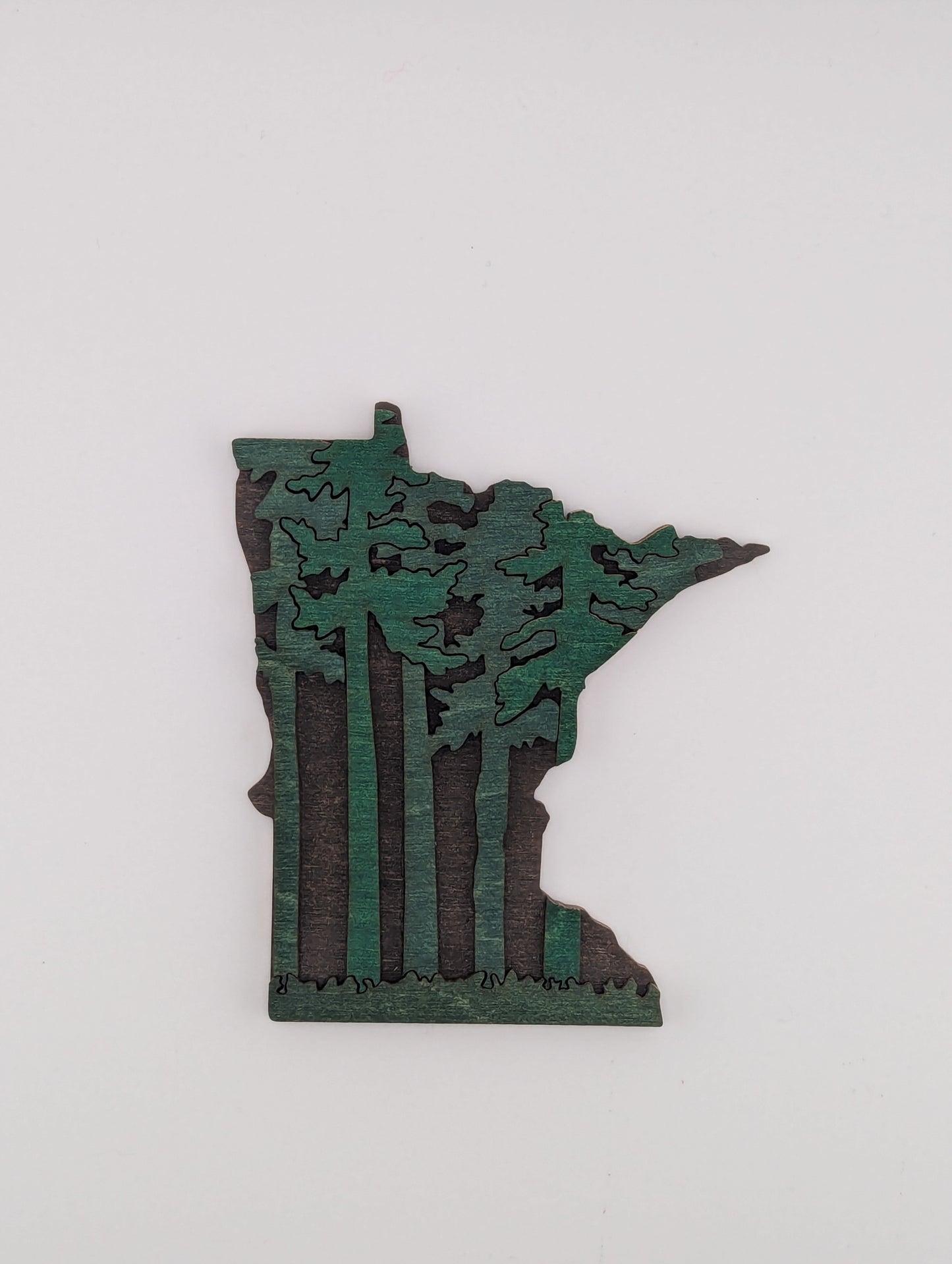 Minnesota Forest 4.25" wood ornament or magnet