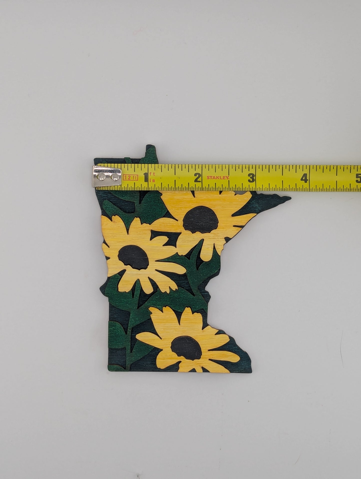 Minnesota Yellow Flowers 4.25" wood ornament or magnet