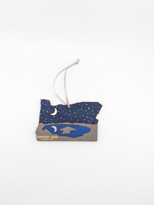 Oregon 5" handmade ornament or magnet. Layered wood art. Multipurpose housewarming, wedding, or Christmas gift.