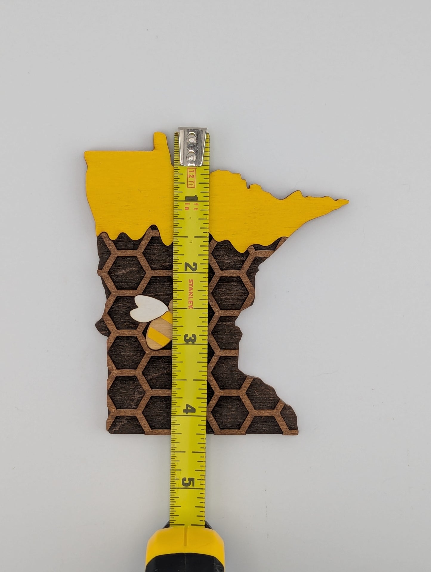 Minnesota Honey Bee 4.25" wood ornament or magnet
