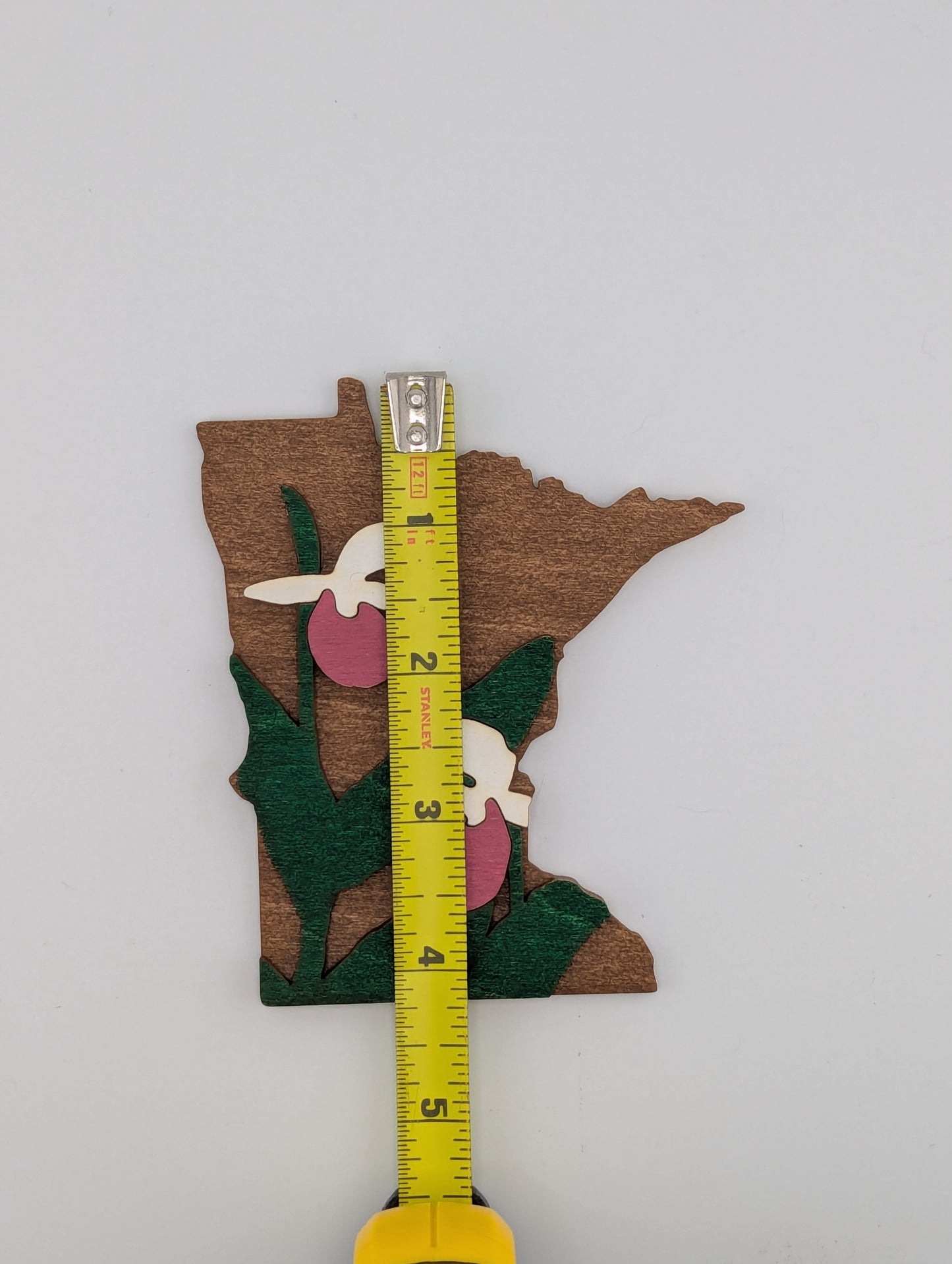 Minnesota Ladyslipper 4.25" wood ornament or magnet