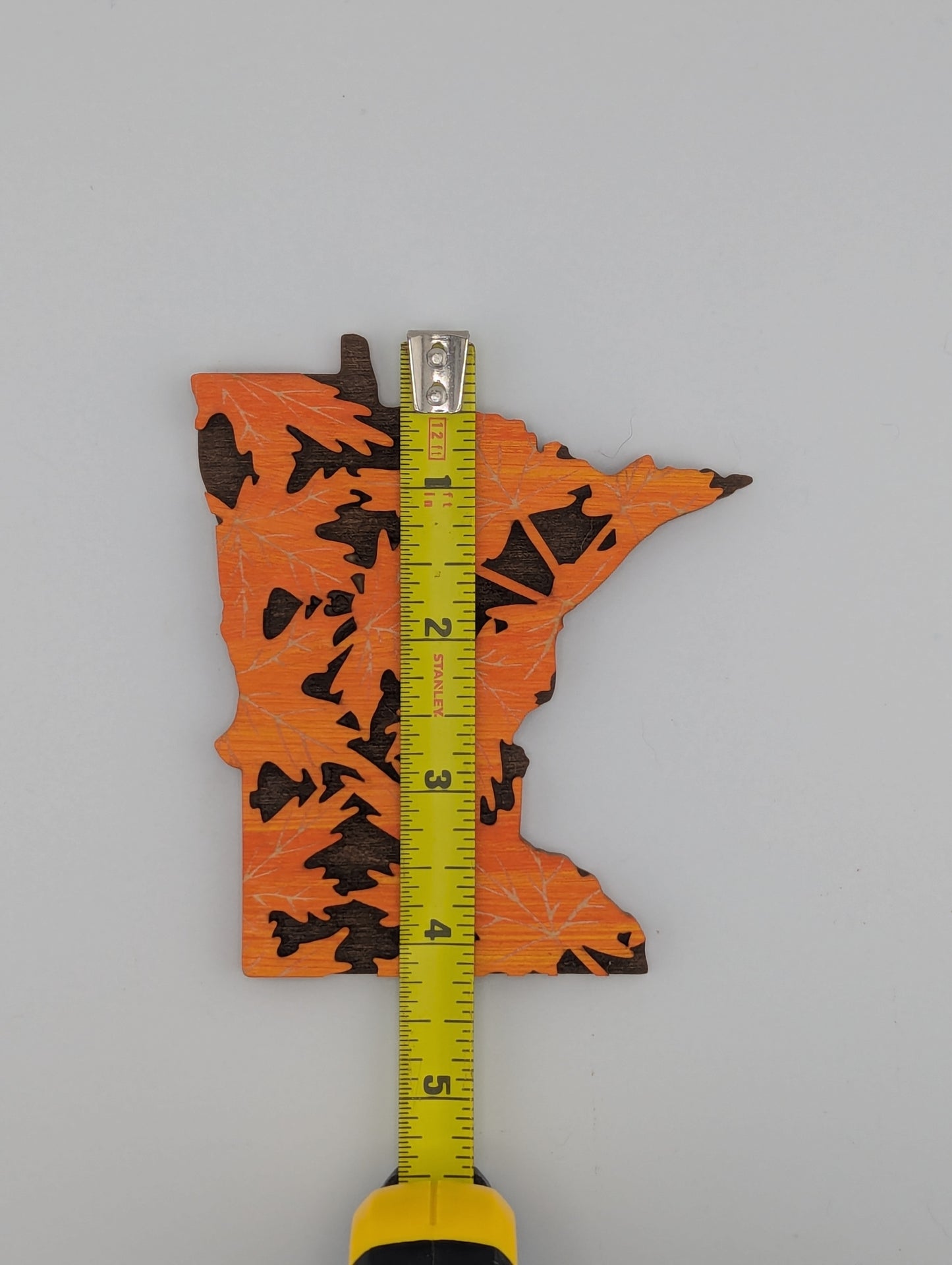 Minnesota Fall Leaves 4.25" wood ornament or magnet