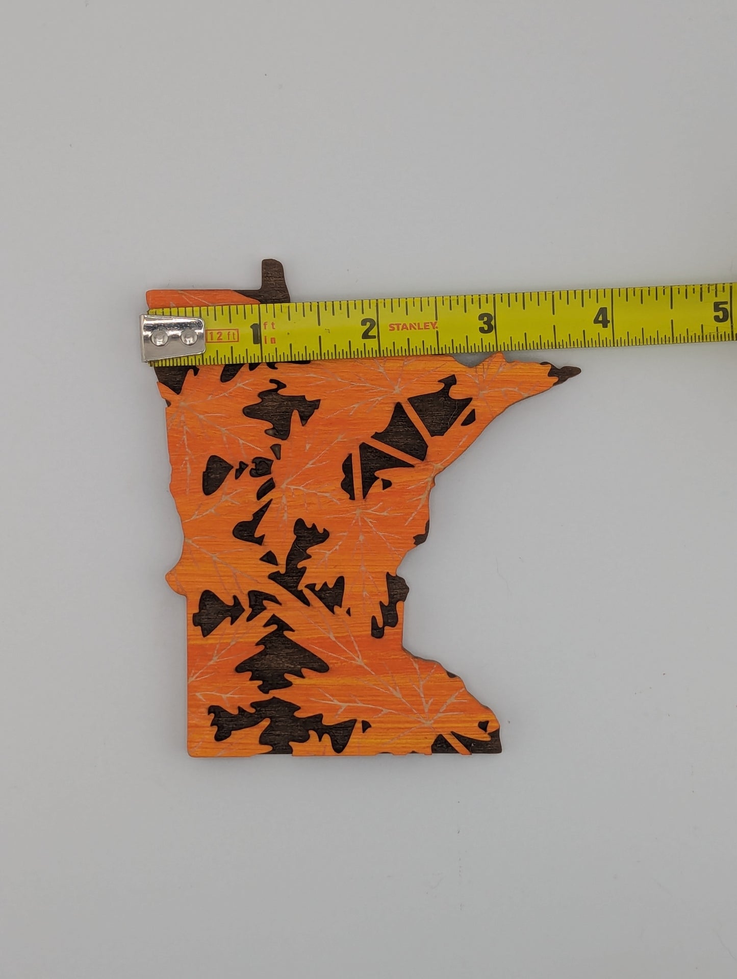 Minnesota Fall Leaves 4.25" wood ornament or magnet