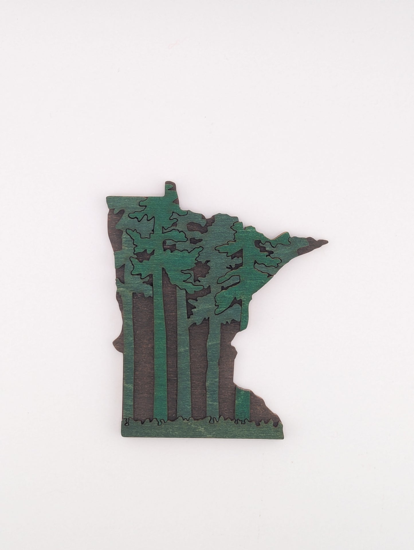 Minnesota Forest 4.25" wood ornament or magnet