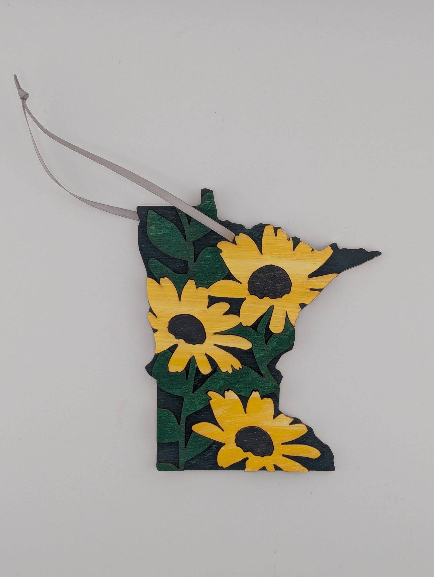 Minnesota Yellow Flowers 4.25" wood ornament or magnet