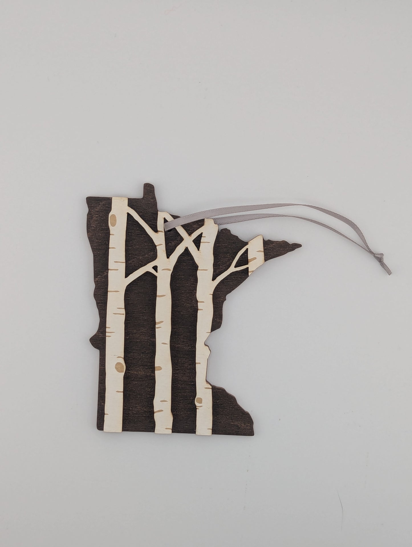 Minnesota Birch Trees 4.25" wood ornament or magnet