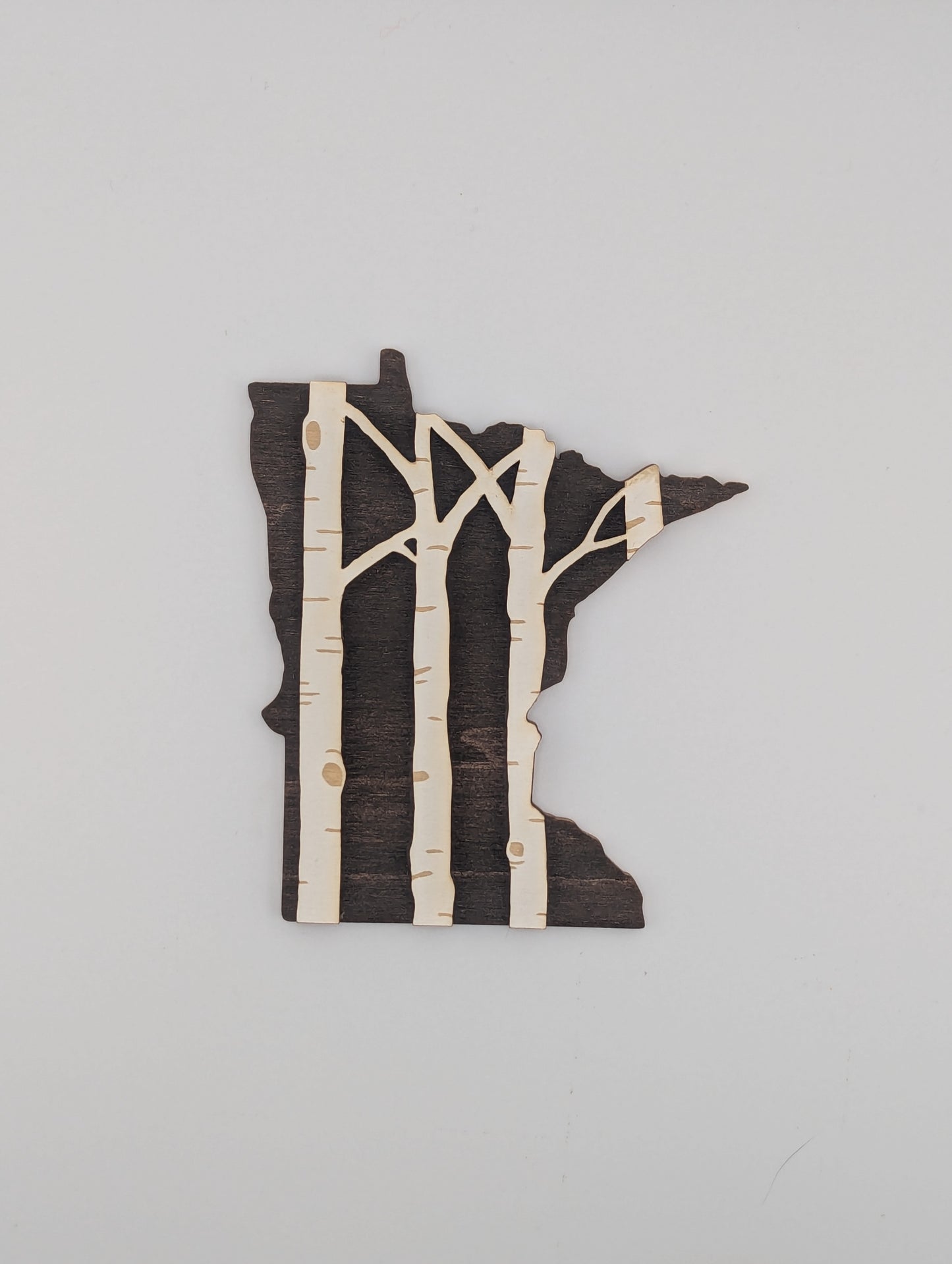 Minnesota Birch Trees 4.25" wood ornament or magnet