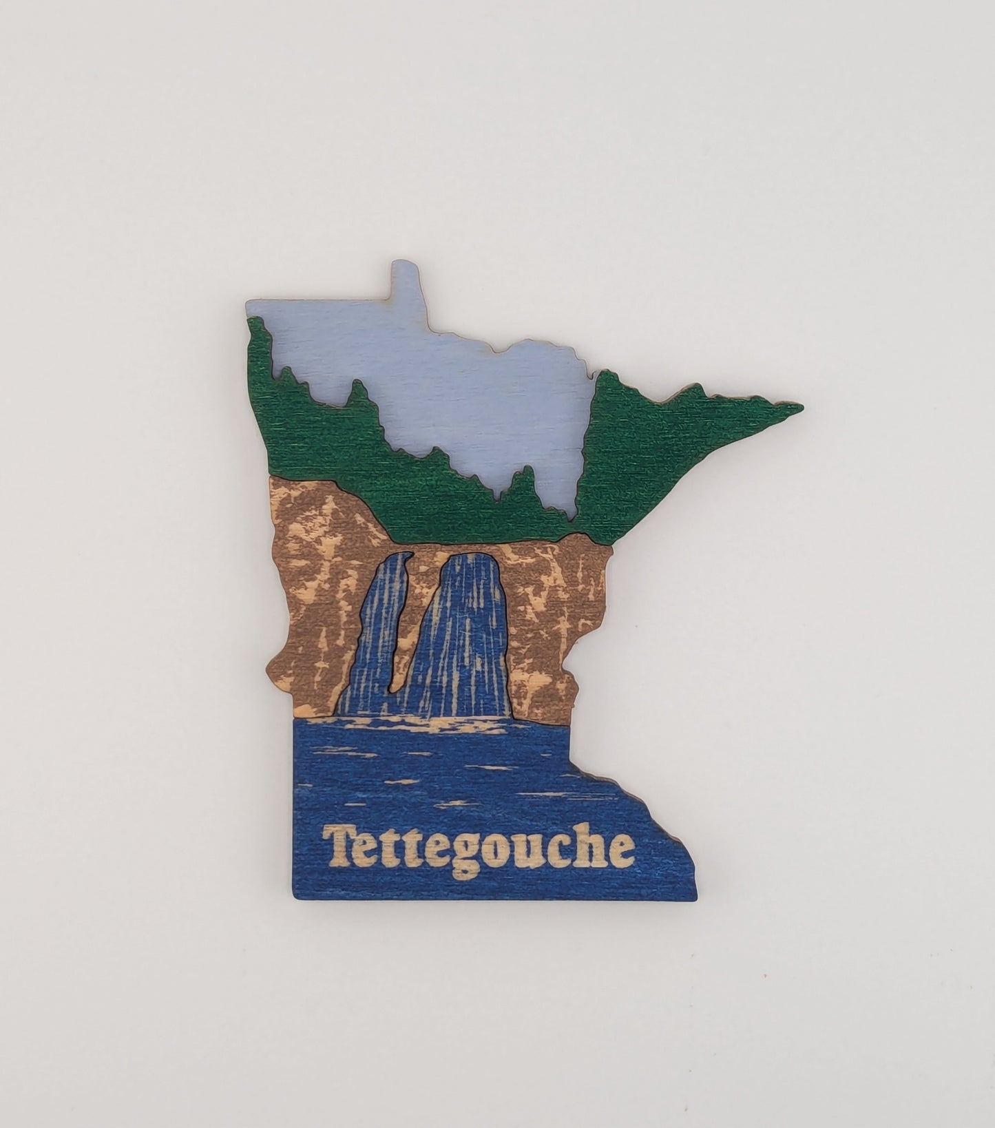 Minnesota Tettegouche 4.25" wood ornament or magnet