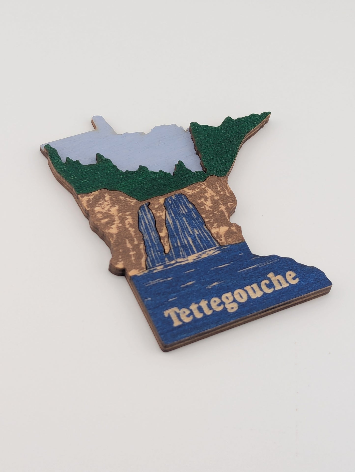 Minnesota Tettegouche 4.25" wood ornament or magnet