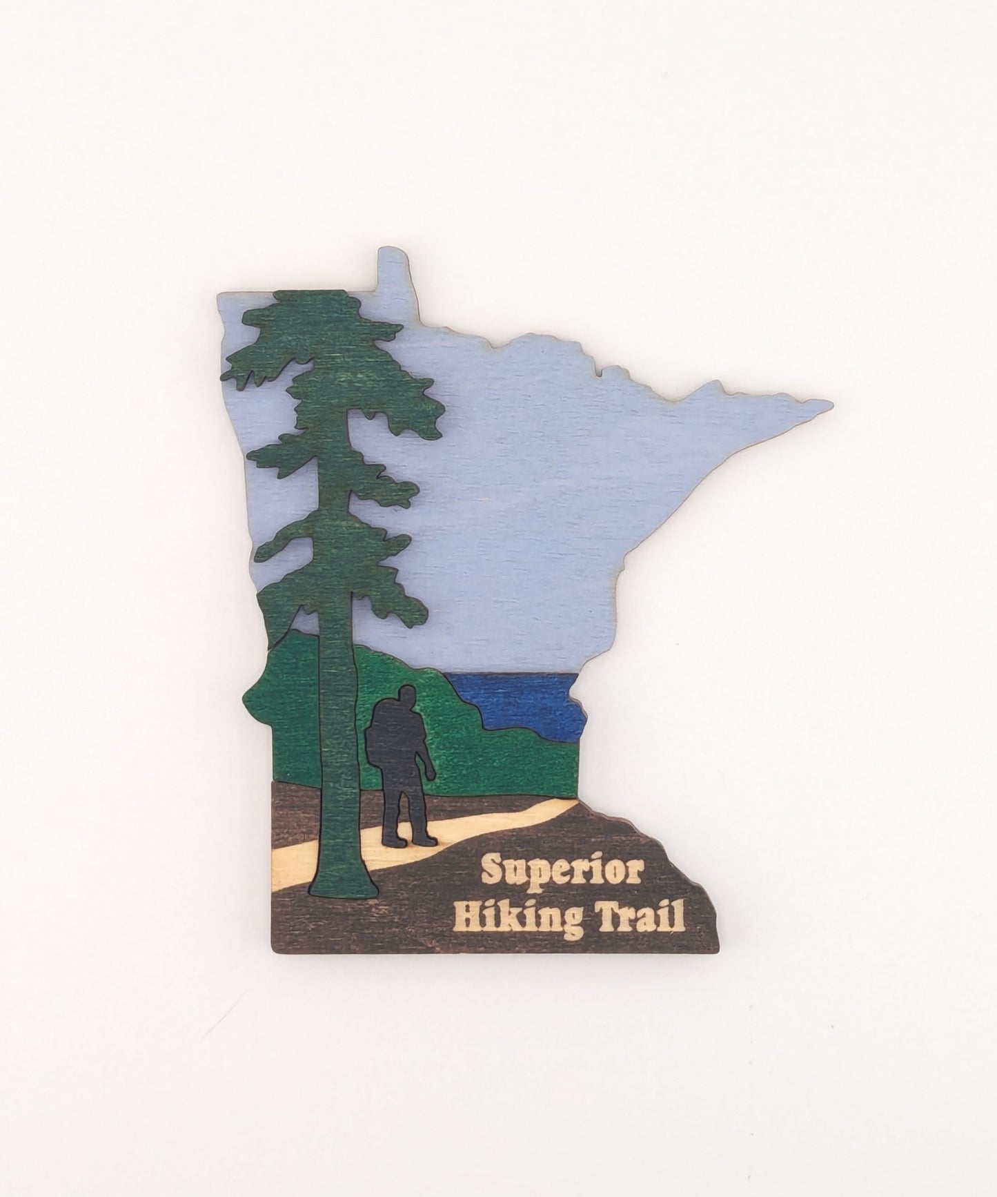 Minnesota Superior Hiking Trail SHT 4.25" wood ornament or magnet