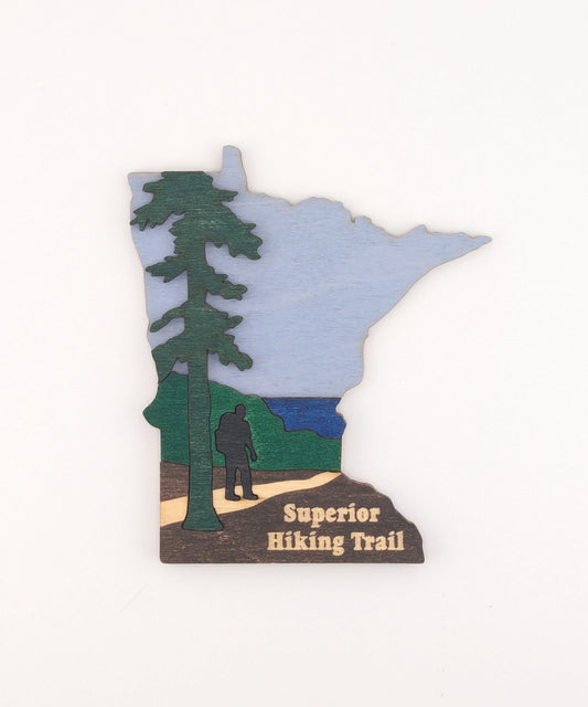 Minnesota Superior Hiking Trail SHT 4.25" wood ornament or magnet