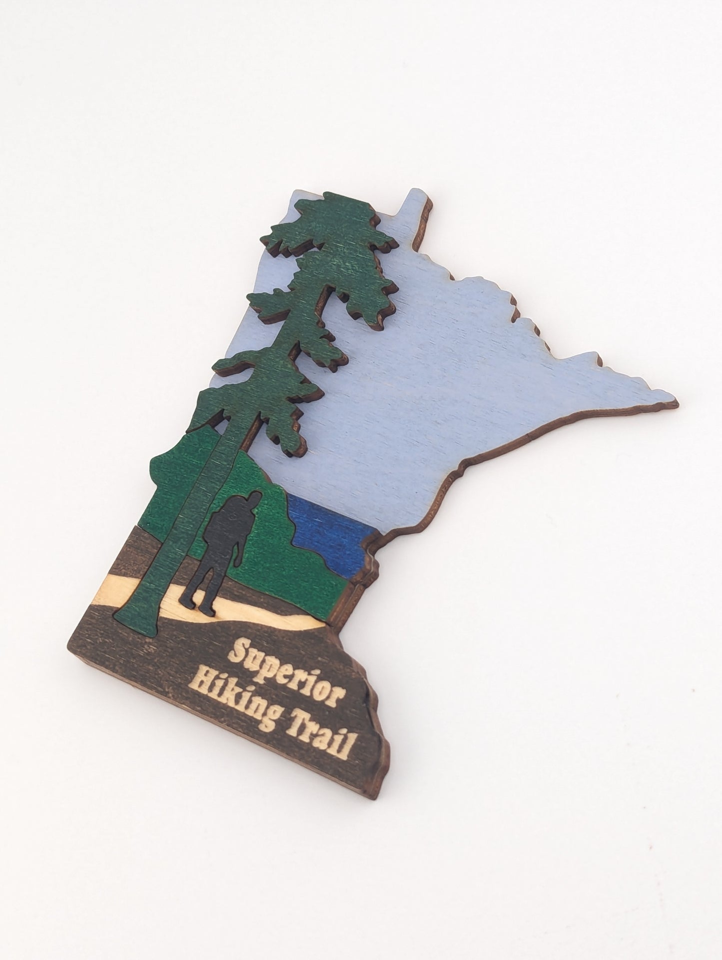 Minnesota Superior Hiking Trail SHT 4.25" wood ornament or magnet