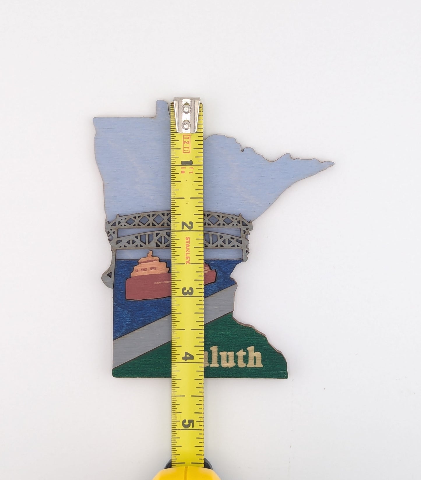 Minnesota Duluth Lift Bridge 4.25" wood ornament or magnet