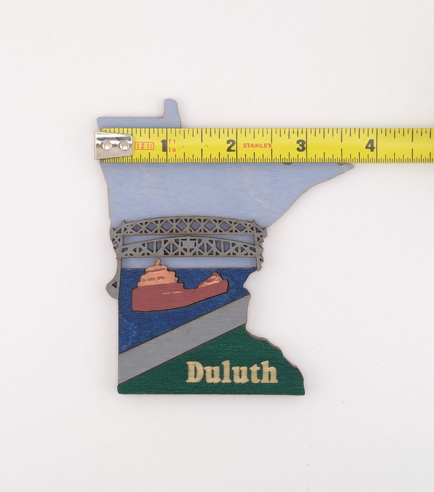 Minnesota Duluth Lift Bridge 4.25" wood ornament or magnet