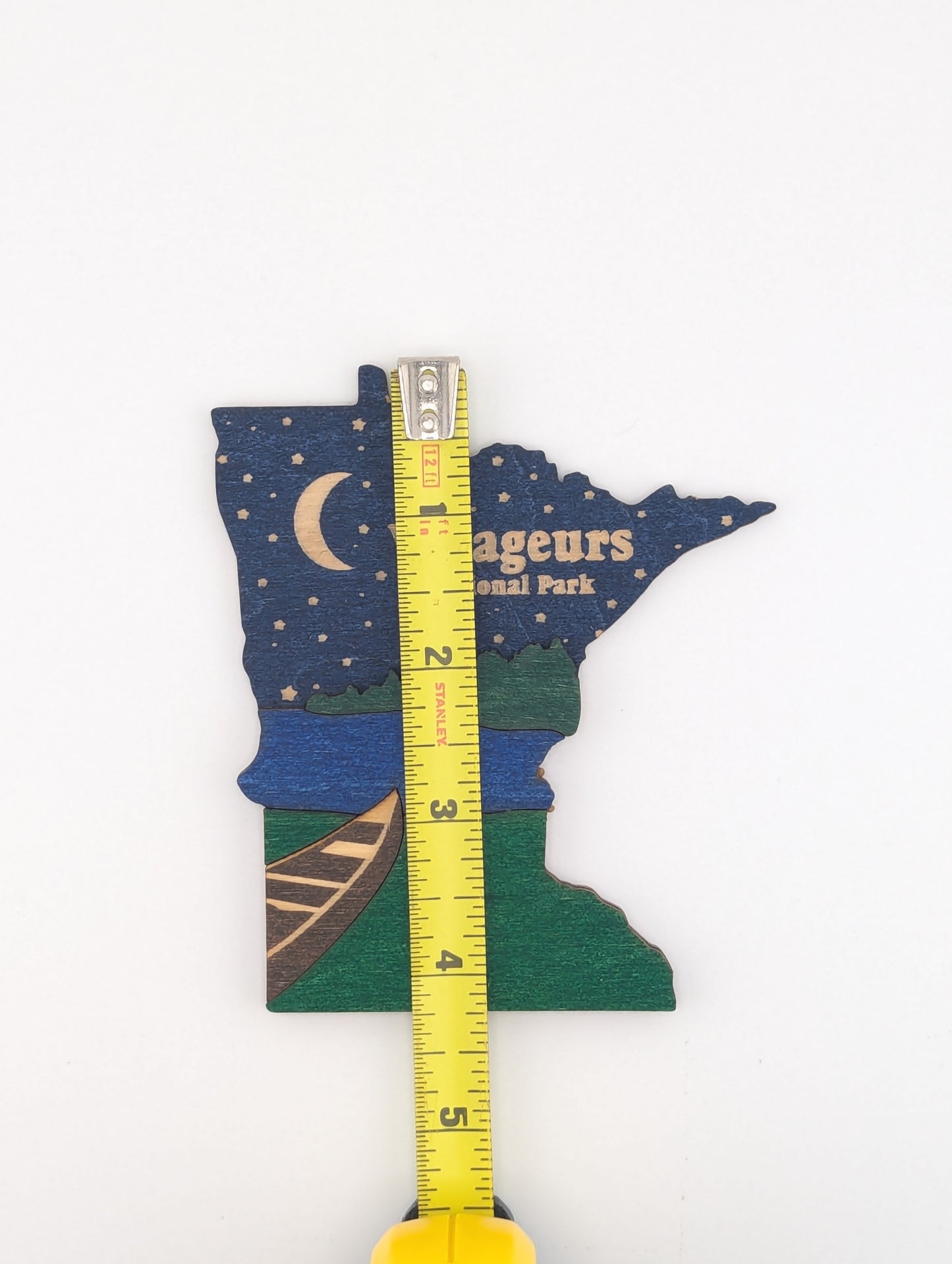 Minnesota Voyageurs Canoe Night 4.25" wood ornament or magnet