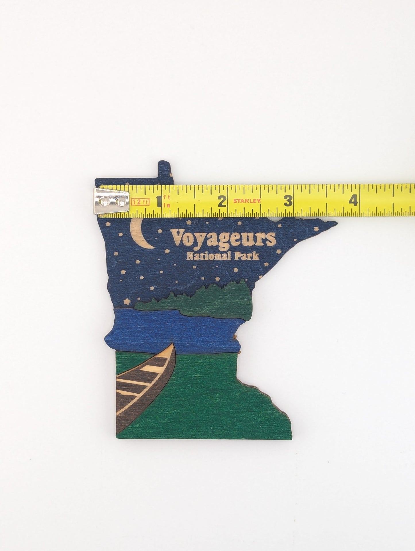 Minnesota Voyageurs Canoe Night 4.25" wood ornament or magnet