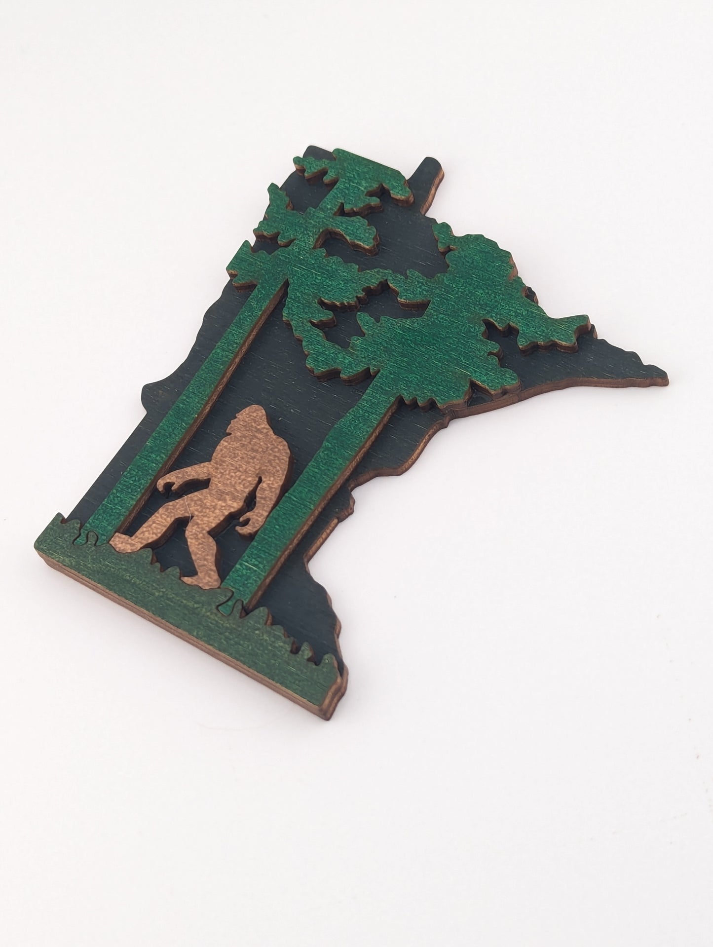 Minnesota Sasquatch 4.25" wood ornament or magnet