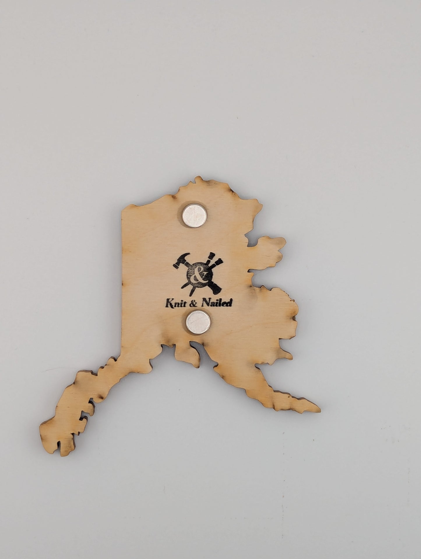 Brown Bear in Alaksa Handmade Wood Ornament or Magnet