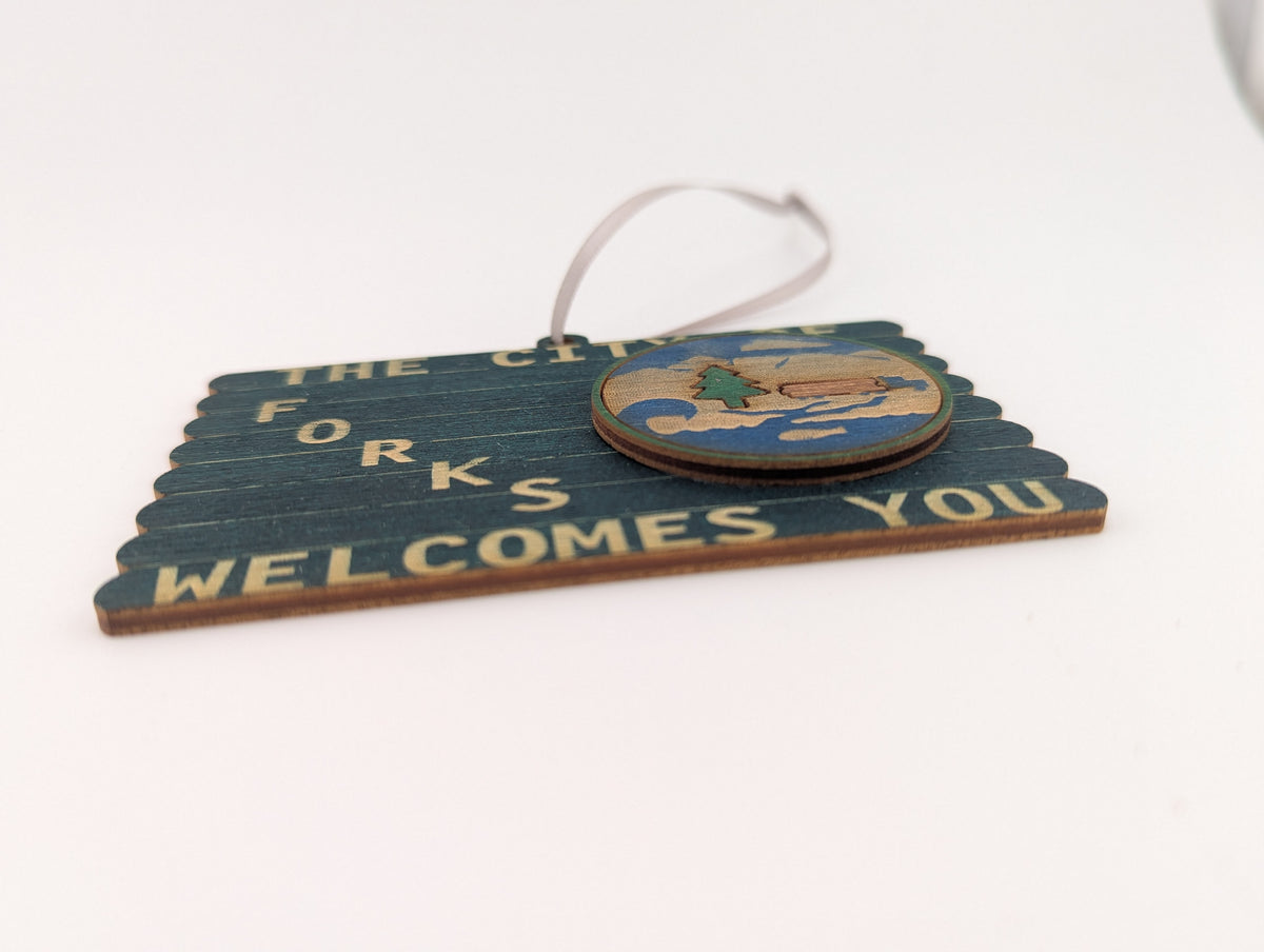Forks Welcome Sign Ornament