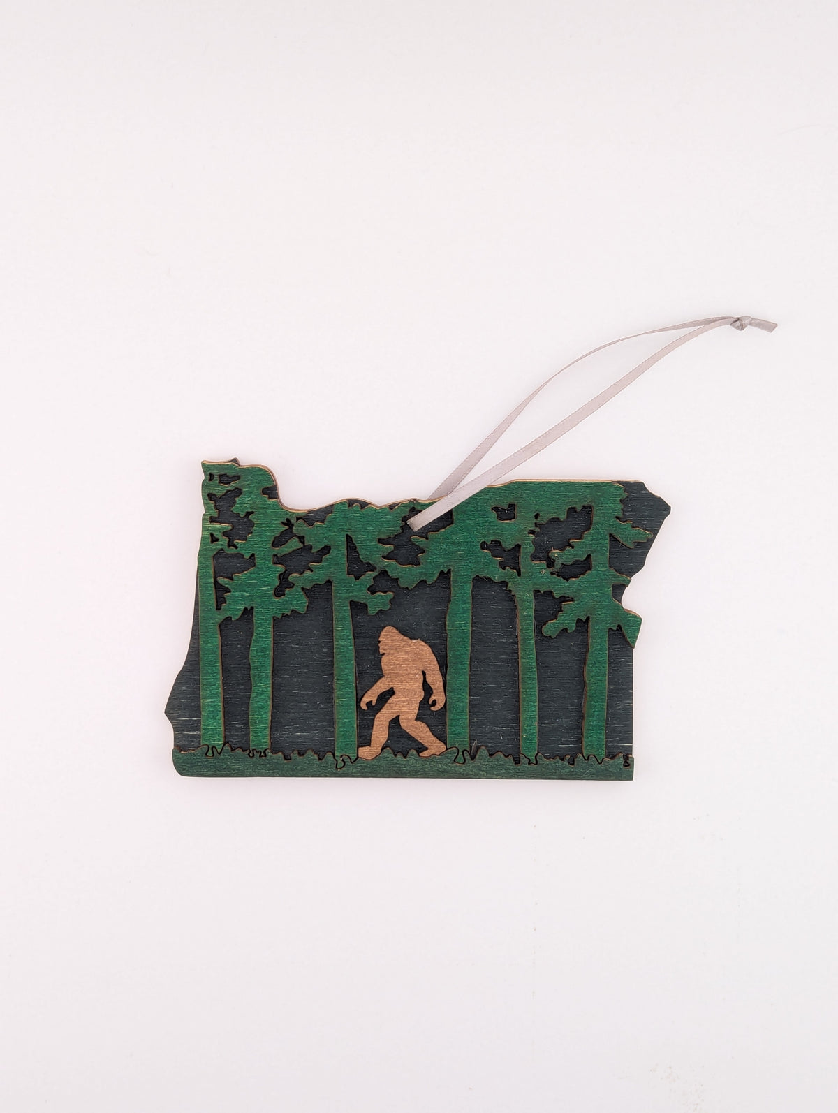 Oregon 5" handmade ornament or magnet. Layered wood art. Multipurpose housewarming, wedding, or Christmas gift.